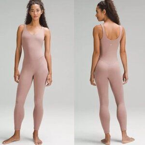 Lululemon Align Bodysuit 25" Sz 0 Twilight Rose